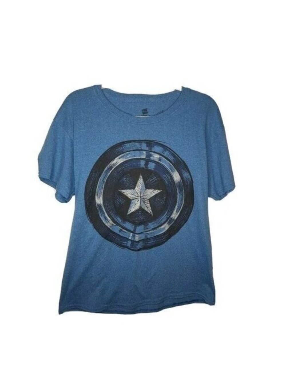 Captain America Disney Parks Marvel Blue T-Shirt Men's Size Medium M